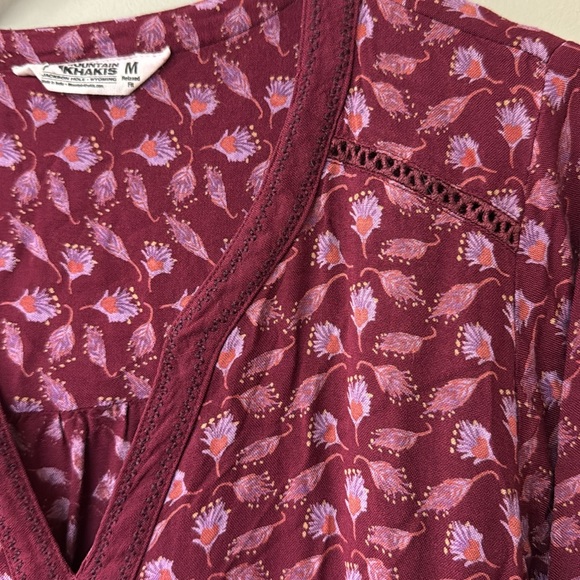 Mountain Khakis Women’s Harvest Shirt Fair Trade | medium | port print | EUC - Picture 5 of 9